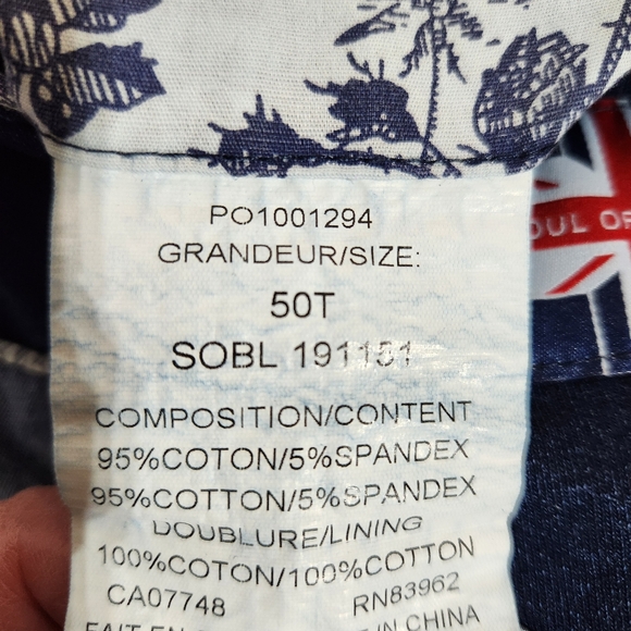 SOUL OF LONDON Men's Blue Denim Big and Tall Slouch Jacket (50T) - Picture 9 of 11